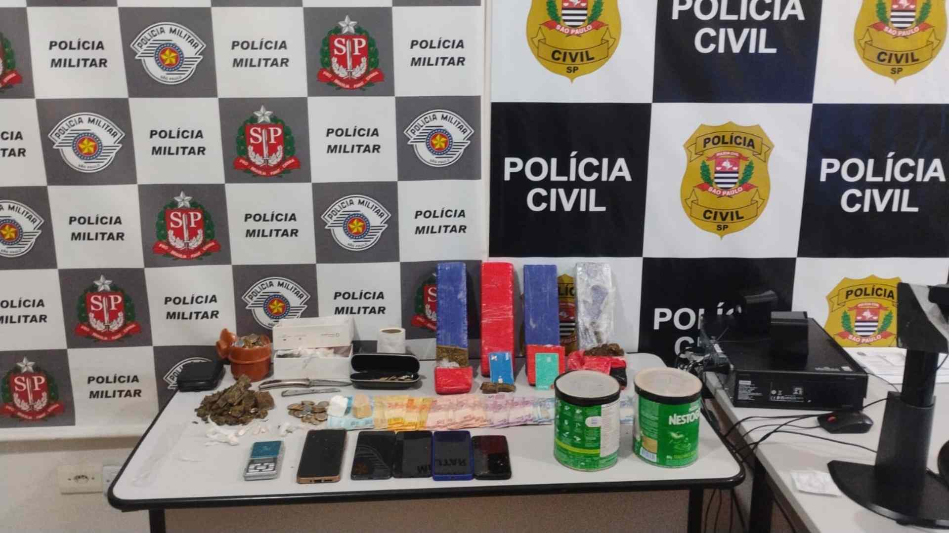 Casal é preso por tráfico de drogas durante operação conjunta da Polícia Civil e Militar em Itaberá